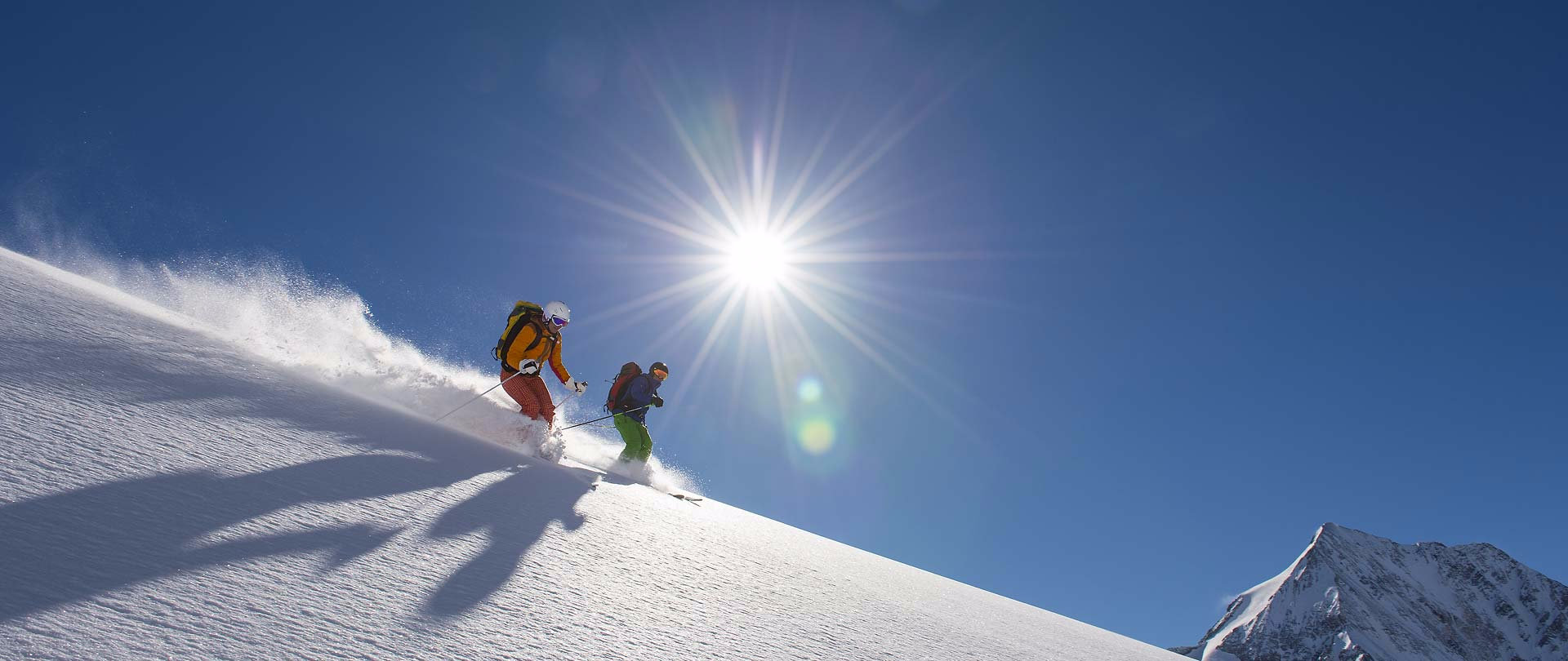 Stunning descents on touring skis... 